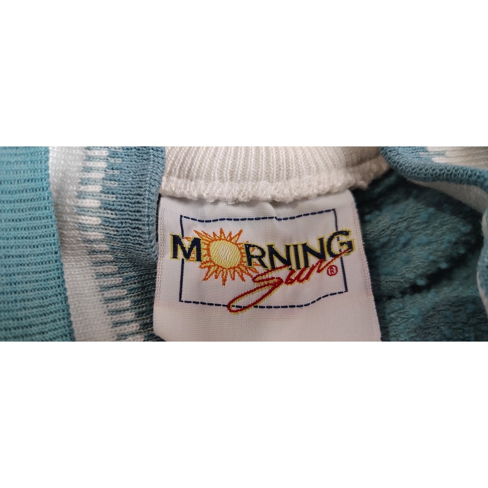 Vintage Morning Sun Sweatshirt‎ Adult Blue Bird House Crewneck NO SIZE - Picture 9 of 9